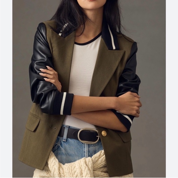 Anthropologie Jackets & Blazers - Anthropologie Avec Les Filles Mixed Fabric Blazer